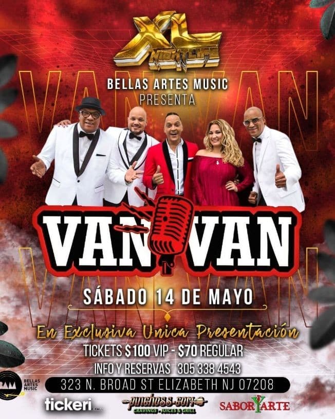 Event - LOS VAN VAN EN CONCIERTO ! ELIZABETH NEW JERSEY - Elizabeth, New Jersey - May 14, 2022 | concert tickets