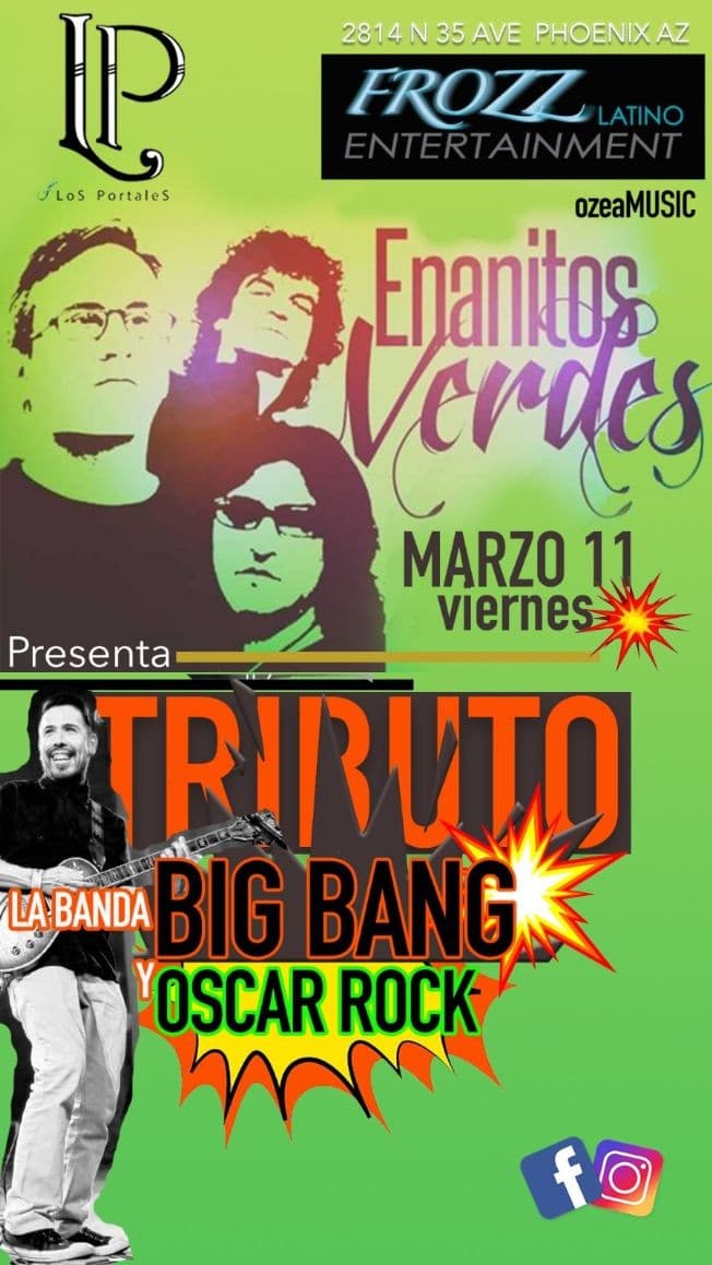 Event - Tributo a Enanitos verdes ! PHOENIX, AZ. - Phoenix, Arizona - March 11, 2022 | concert tickets