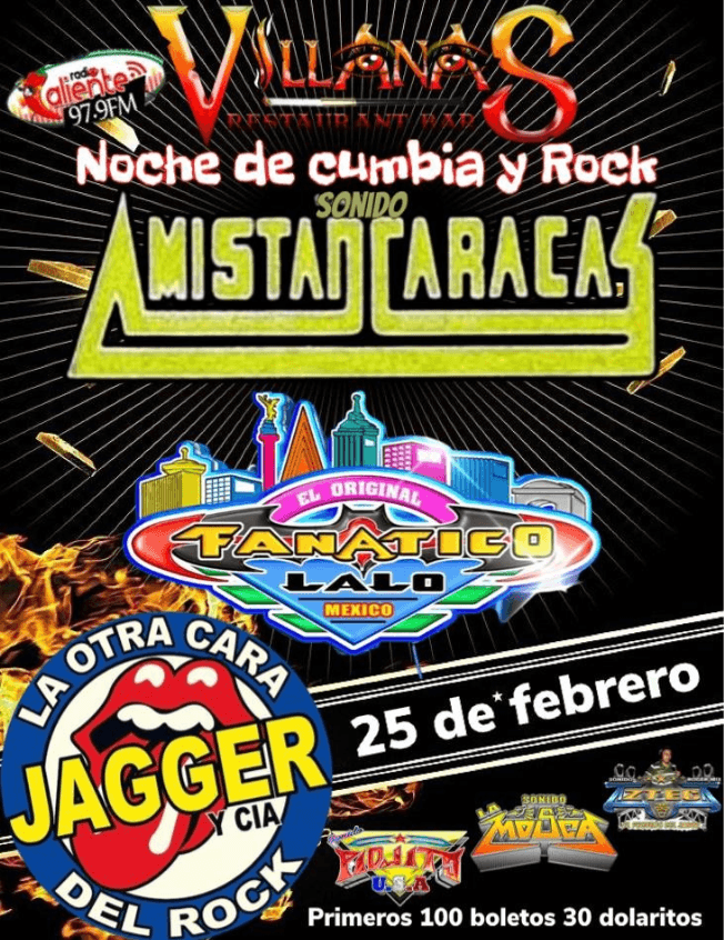 Event - NOCHE DE CUMBIA Y ROCK " SONIDO AMISTAD CARACAS, SONIDO FANATICO DE LALO, JAGGER Y CIA " EN VIVO ! MILWAUKEE WISCONSIN - Milwaukee, Wisconsin - 25 de febrero de 2022 | concert tickets