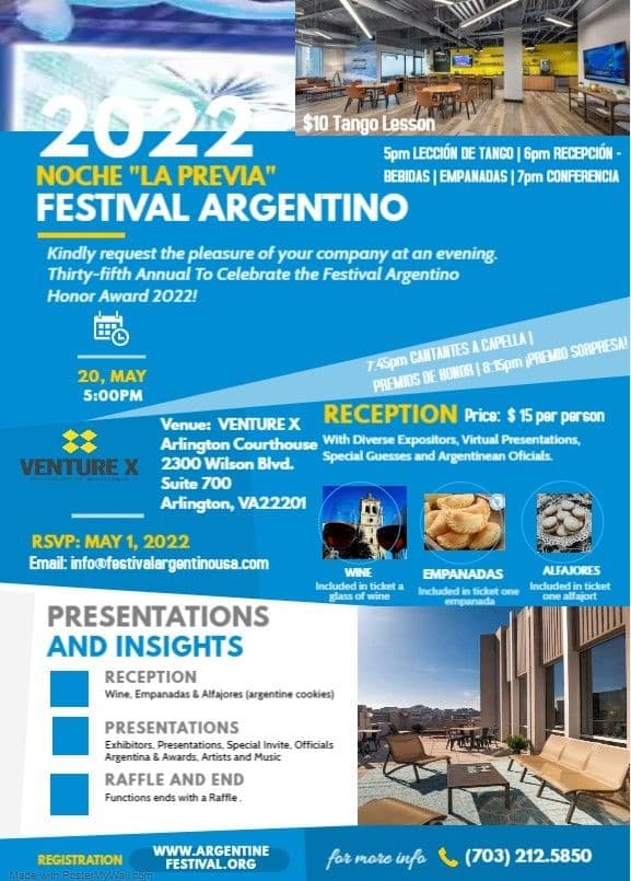Event - LA PREVIA  - THE PREVIEW FESTIVAL ARGENTINO - Arlington, Virginia - May 20, 2022 | concert tickets