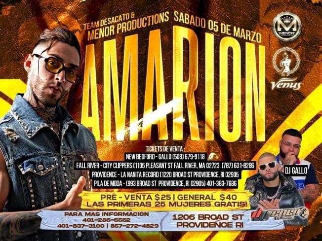 Event - AMARION LIVE VENUS NIGHTCLUB ! PROVIDENCE, RI. - Providence, Rhode Island - March 5, 2022 | concert tickets