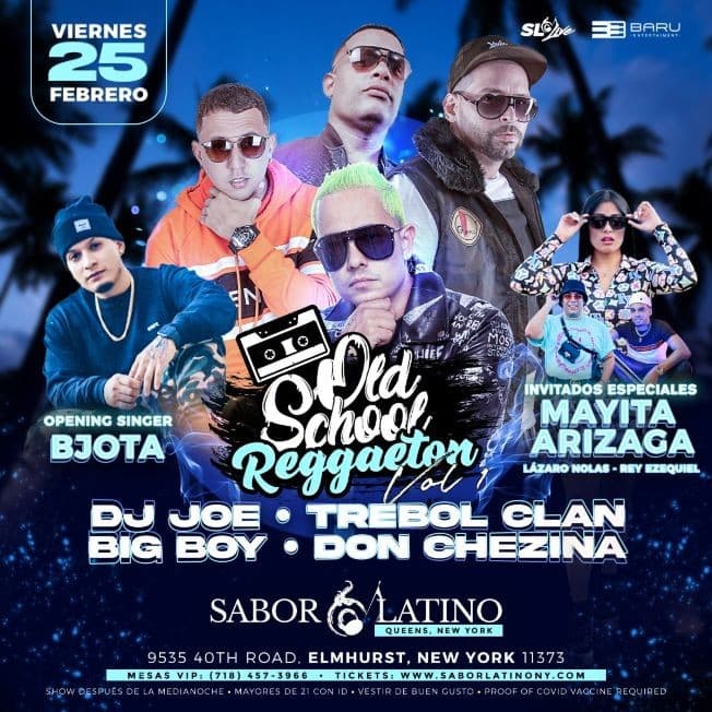 Event - BIG BOY, DON CHEZINA, TREBOL CLAN, DJ JOE " OLD SCHOOL REGGAETON PARTY " QUEEN, NEW YORK - Queens, New York - February 25, 2022 | concert tickets