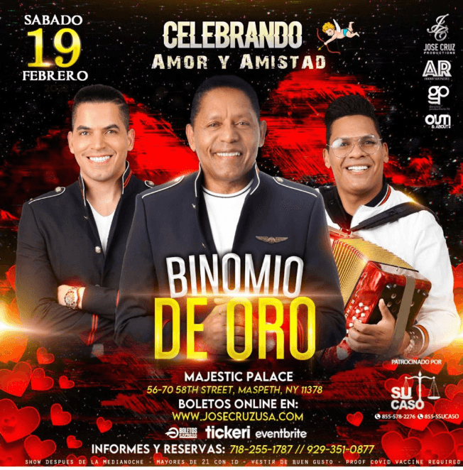 Event - BINOMIO DE ORO  QUEENS NY - maspeth, New York - February 19, 2022 | concert tickets