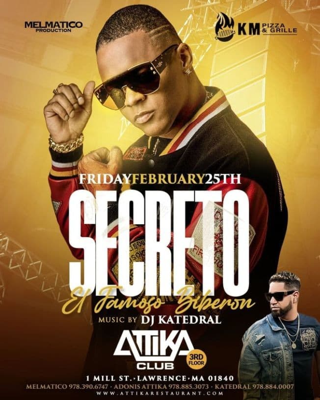 Event - Secreto el Famoso Biberon en Vivo ! Attika CLub Larence Feb 25 - Lawrence, Massachusetts - February 25, 2022 | concert tickets