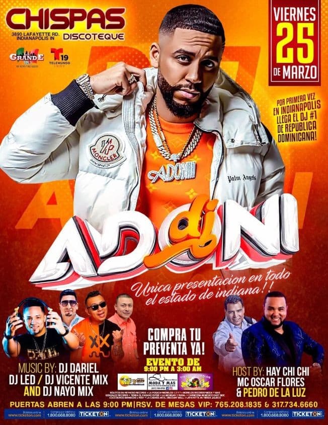 Event - DJ ADONI EN VIVO ! INDIANAPOLIS INDIANA - Indianapolis, Indiana - March 25, 2022 | concert tickets