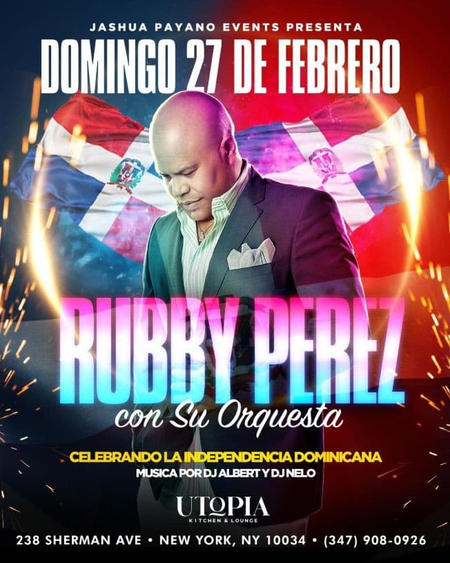 Event - RUBBY PÉREZ CELEBRANDO LA INDEPENDENCIA DOMINICANA - New York, New York - February 27, 2022 | concert tickets