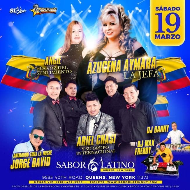 Event - AZUCENA AYMARA EN VIVO ! NEW YORK - Queens, New York - March 19, 2022 | concert tickets