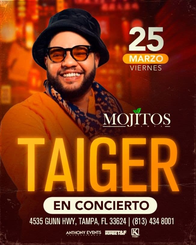 Event - Concierto del Taiger ! TAMPA FL. - Tampa, Florida - March 25, 2022 | concert tickets