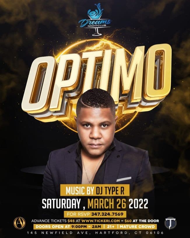 Event - “ Optimo ” En Vivo ! Hartford CT - Hartford, Connecticut - March 26, 2022 | concert tickets