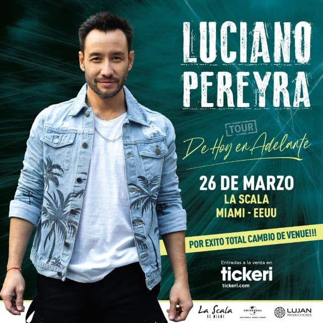 Event - LUCIANO PEREYRA EN MIAMI - Miami, Florida - March 26, 2022 | concert tickets