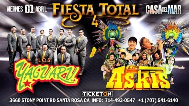 Event - LOS ASKIS, LOS YAGUARU EN VIVO ! SANTA ROSA CALIFORNIA - Santa Rosa, California - April 1, 2022 | concert tickets