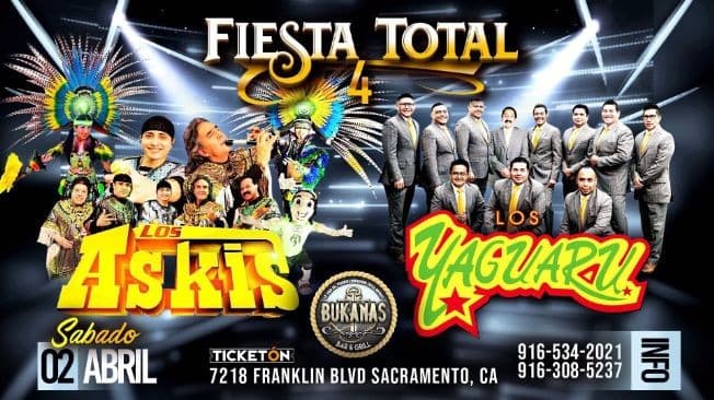Event - LOS ASKIS, LOS YAGUARU EN VIVO ! SACRAMENTO CALIFORNIA - Sacramento, California - April 2, 2022 | concert tickets