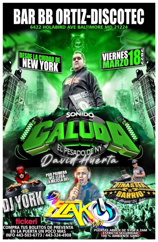 Event - Sonido caluda - Baltimore, Maryland - March 18, 2022 | concert tickets