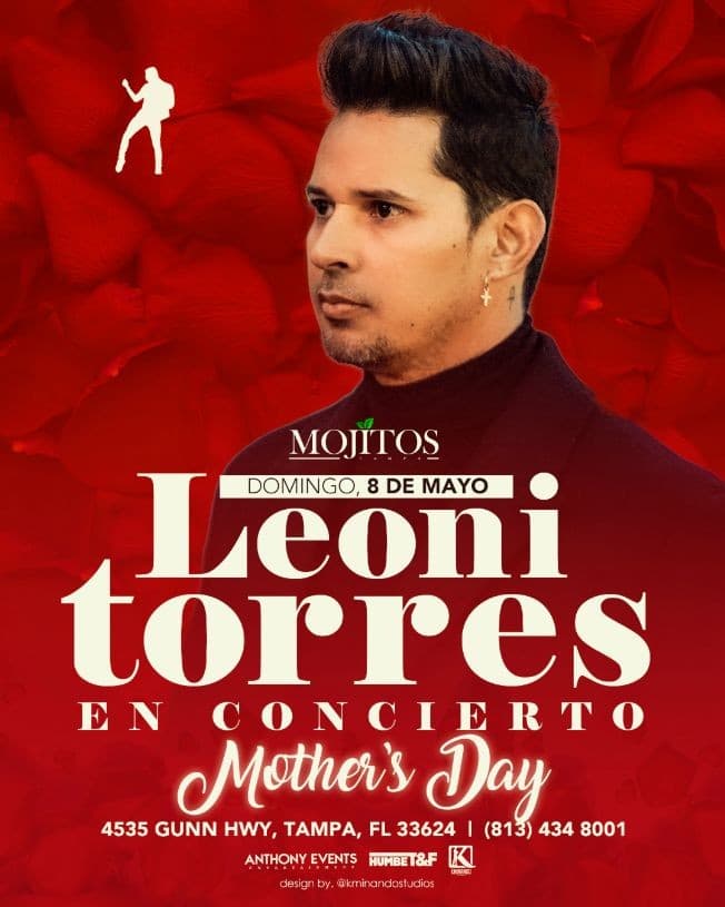 Event - CONCIERTO DE LEONI TORRES ! TAMPA FLORIDA - Tampa, Florida - May 8, 2022 | concert tickets