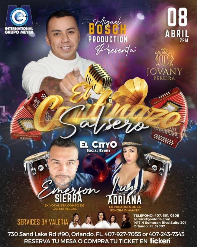 Event - EL CANTINAZO SALSERO EN VIVO ! ORLANDO FL. - Orlando, Florida - 8 de abril de 2022 | concert tickets