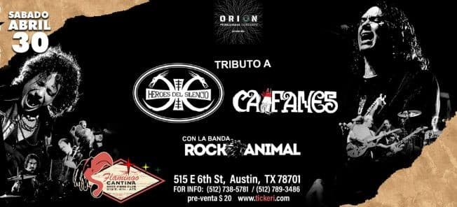 Event - noche espectacular de tributo a HEROES DEL SILENCIO Y CAIFANES - CANCELADO - Austin, Texas - April 30, 2022 | concert tickets