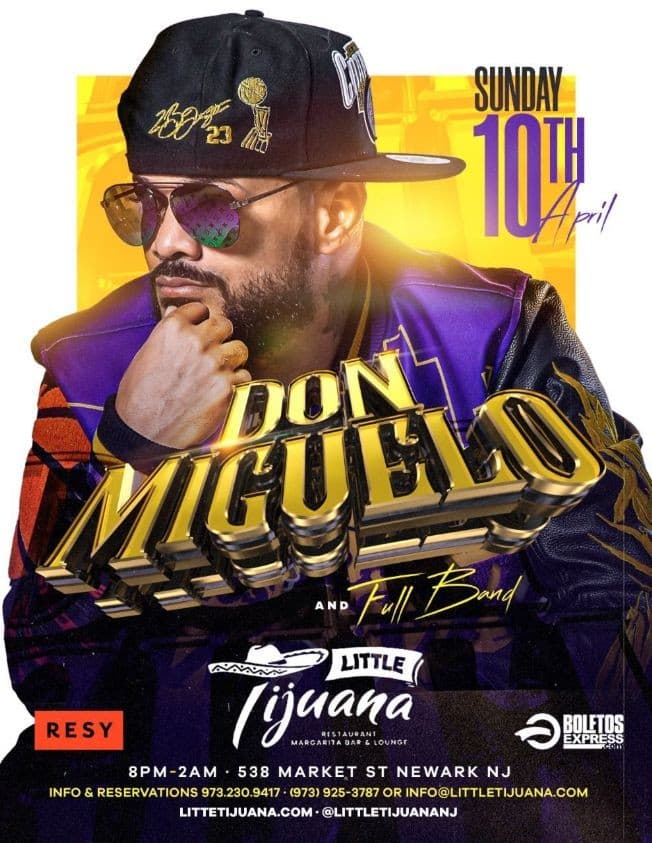Event - DON MIGUELO CON BANDA COMPLETA EN VIVO ! NEWARK NEW JERSEY - Newark, New Jersey - April 10, 2022 | concert tickets