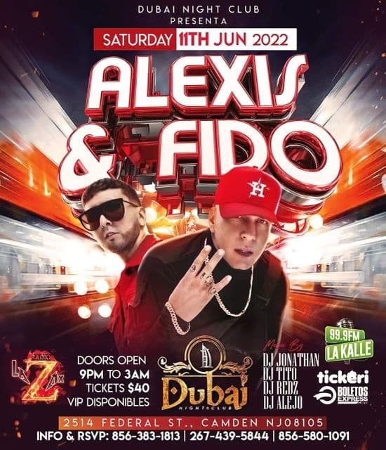Event - ALEXIS & FIDO EN CONCIERTO! CAMDEN NEW JERSEY - Camden, New Jersey - June 11, 2022 | concert tickets