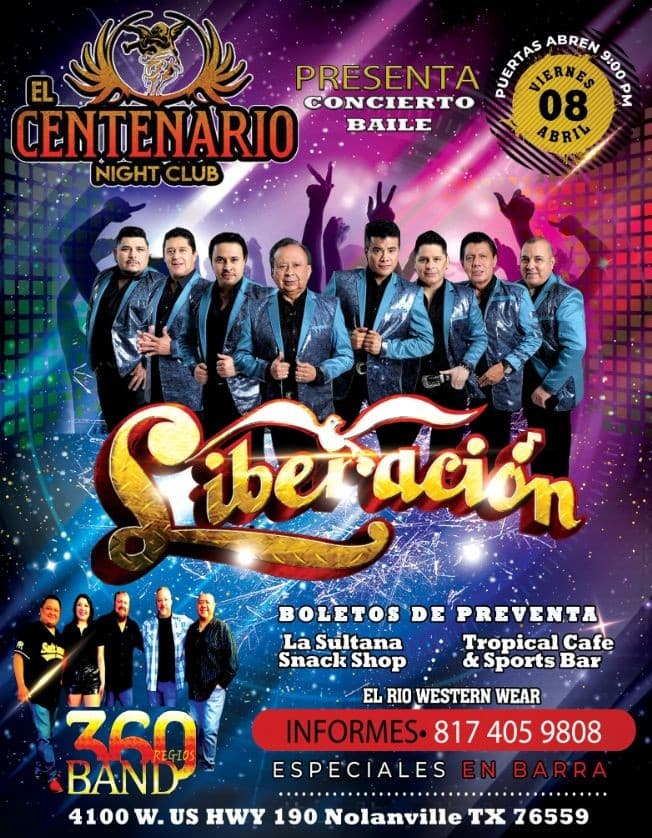 Event - "LIBERACION" @ EL CENTENARIO Nolanville, TX - Nolanville, Texas - April 8, 2022 | concert tickets