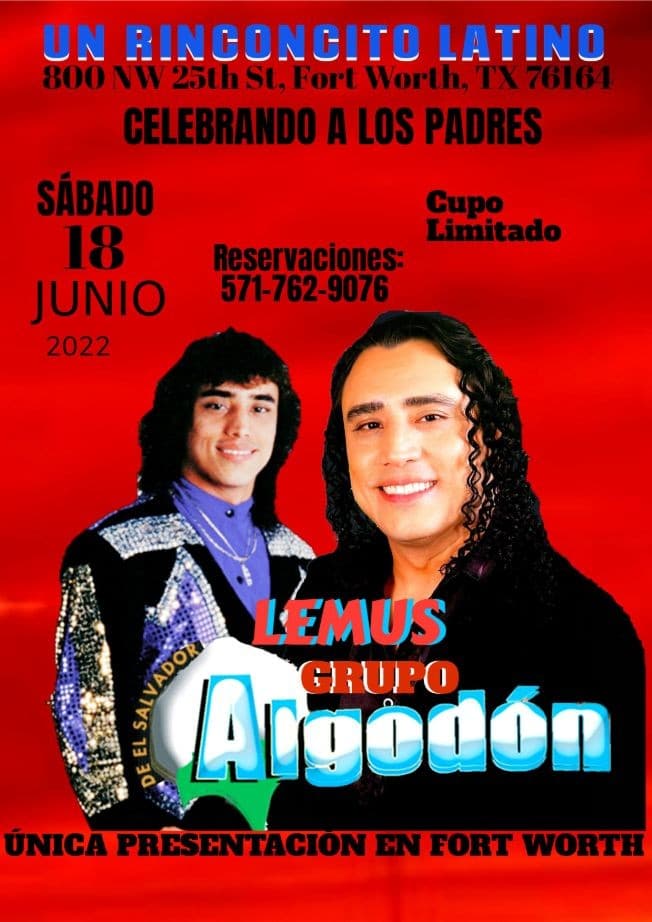 Event - ALGODON EN FORT WORTH UN RINCONCITO LATINO - Fort Worth, Texas - June 18, 2022 | concert tickets
