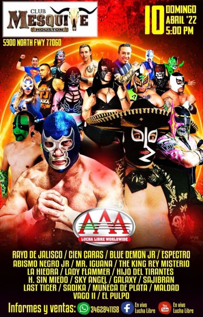 Event - LUCHA LIBRE EN VIVO ! HOUSTON TEXAS - Houston, Texas - April 10, 2022 | concert tickets