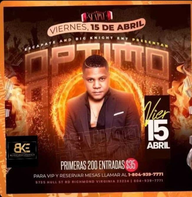 Event - OPTIMO EN CONCIERTO ! RICHMOND VIRGINIA - Richmond, Virginia - 15 de abril de 2022 | concert tickets