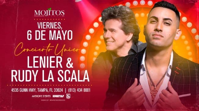 Event - Concierto de Rudy la Scala y LENIER - Tampa, Florida - May 6, 2022 | concert tickets