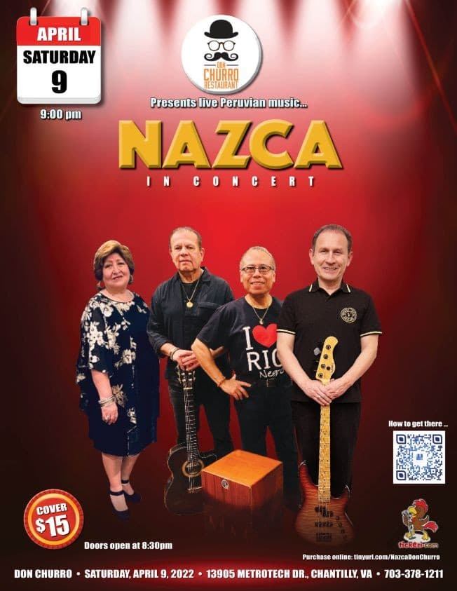 Event - NAZCA in Concert - Chantilly, Virginia - 9 de abril de 2022 | concert tickets