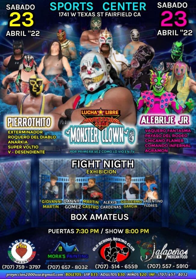 Event - Lucha libre mexicana - Fairfield, California - 23 de abril de 2022 | concert tickets