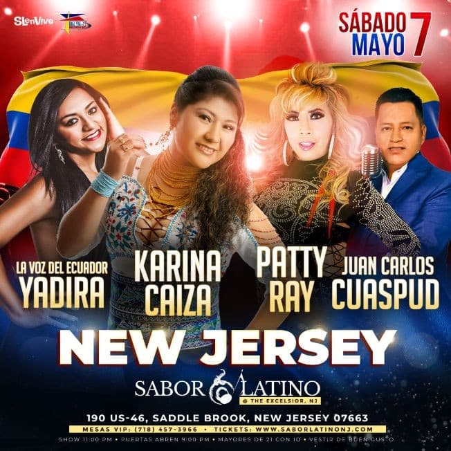 Event - KARINA CAIZA, PATTY RAY, YADIRA Y JUAN CARLOS CUASPID ! NEW JERSEY - Saddle Brook, New Jersey - May 7, 2022 | concert tickets