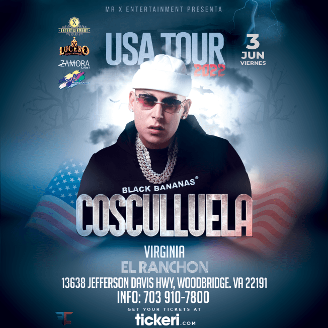 Event - COSCULLUELA EN  EL RANCHON WOODBRIDGE VA USA TOUR 2022 - Woodbridge, Virginia - May 3, 2022 | concert tickets