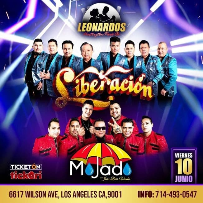 Event - GRUPO LIBERACION, GRUPO MOJADO EN VIVO ! LOS ANGELES CALIFORNIA - Los Angeles, California - June 10, 2022 | concert tickets