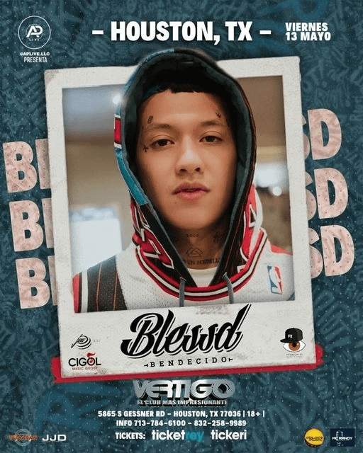 Event - BLESSD " BENDECIDO " EN VIVO ! HOUSTON TEXAS - Houston, Texas - May 13, 2022 | concert tickets