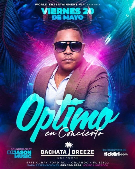 Event - OPTIMO EN CONCIERTO EN ORLANDO - Orlando, Florida - May 20, 2022 | concert tickets