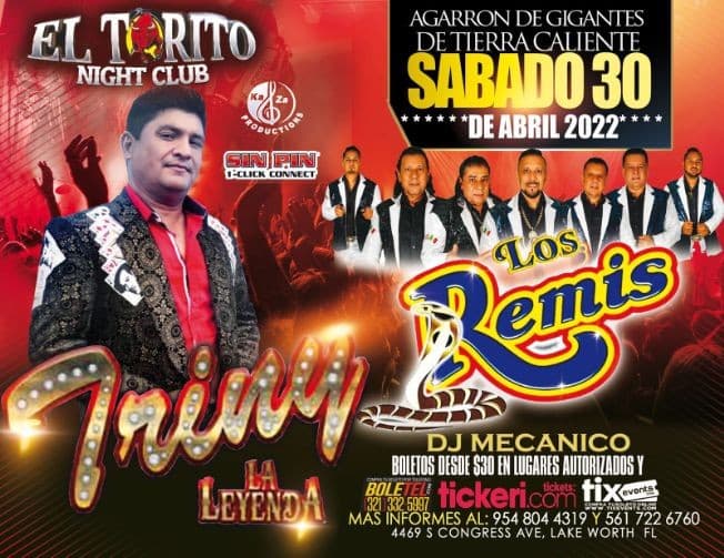 Event - Triny La Leyenda y Los Remis en Concierto! Lakeworth FL - Lake Worth, Florida - April 30, 2022 | concert tickets