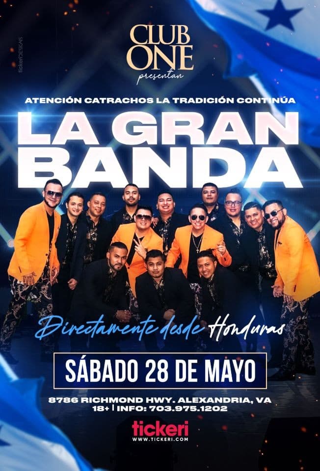 Event - LA GRAN BANDA DE HONDURAS EN VIVO ! ALEXANDRIA VIRGINIA - Alexandria, Virginia - May 28, 2022 | concert tickets