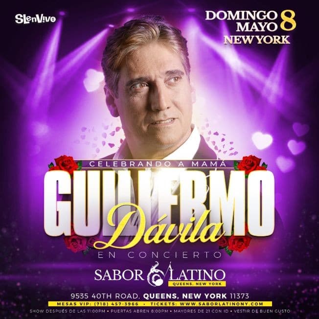 Event - GUILLERMO DAVILA ! NEW YORK / DOMINGO - Queens, New York - May 8, 2022 | concert tickets