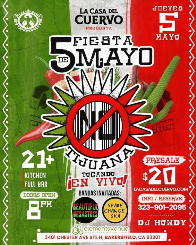 Event - TIJUANA NO EN BAKERSFIELD 5 DE MAYO FIESTA - Bakersfield, California - May 5, 2022 | concert tickets