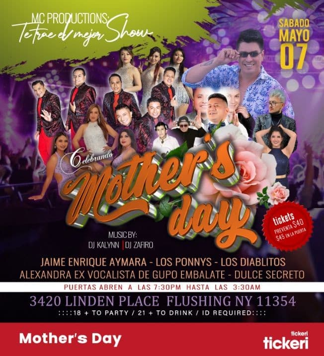 Event - El Mejor Show Celebrando Mothers Day - Flushing, New York - May 7, 2022 | concert tickets