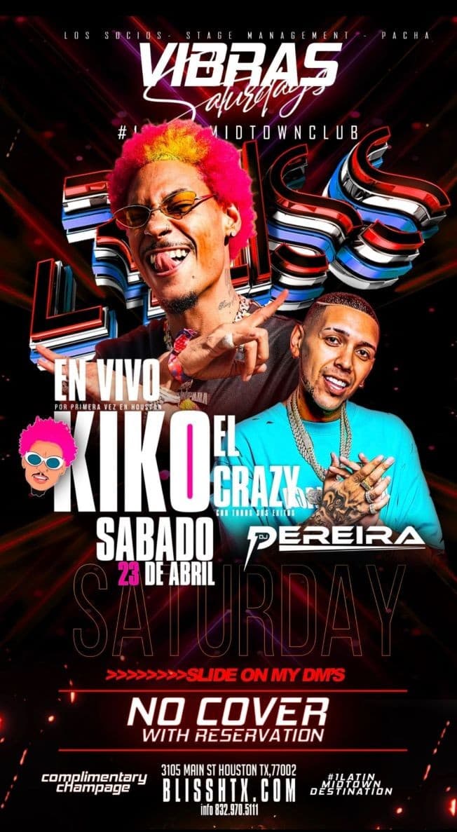 Event - Kiko El Crazy - Houston, Texas - April 23, 2022 | concert tickets