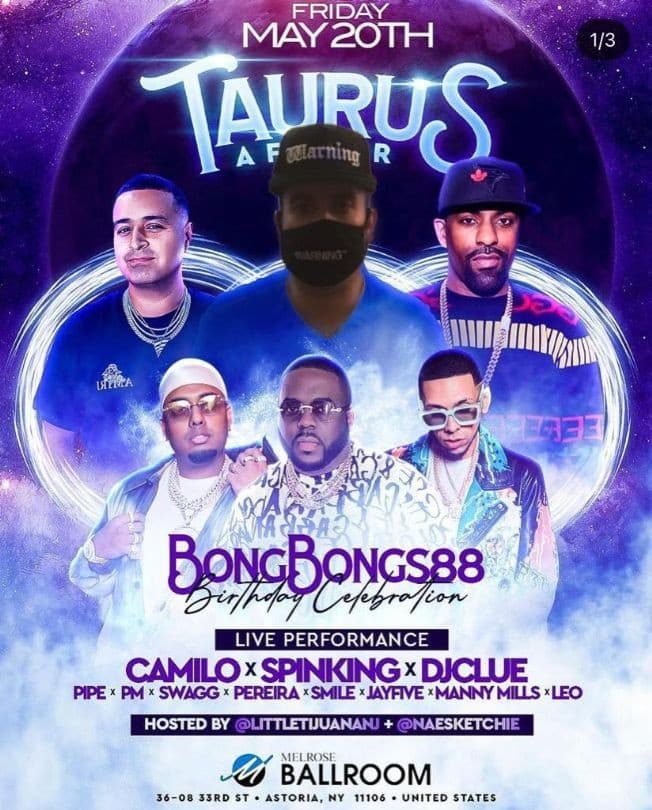 Event - Taurus Affair DJ Camilo Live With DJ Spinking And DJ Clue At Melrose Ballroom - New York, New York - May 20, 2022 | concert tickets