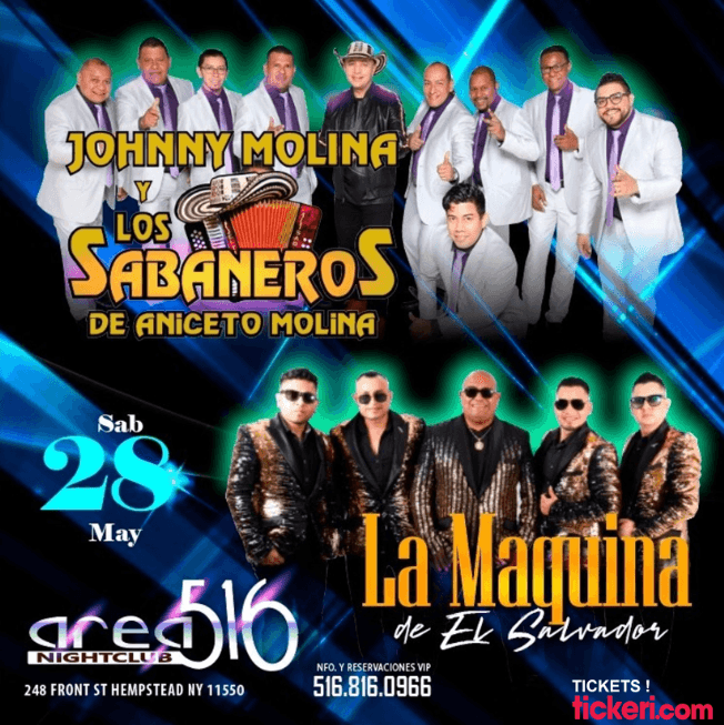 Event - JOHNNY MOLINA y LA MAQUINA DE EL SALVADOR- HEMPSTEAD NY - Hempstead, New York - May 28, 2022 | concert tickets