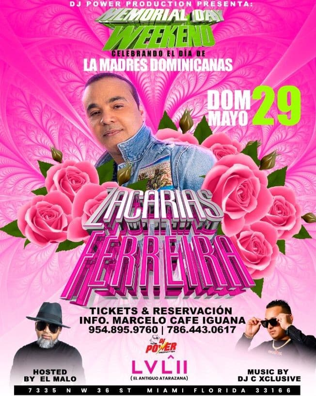Event - ZACARIAS FERREIRA EN CONCIERTO MIAMI - MIAMI, Florida - 29 de mayo de 2022 | concert tickets
