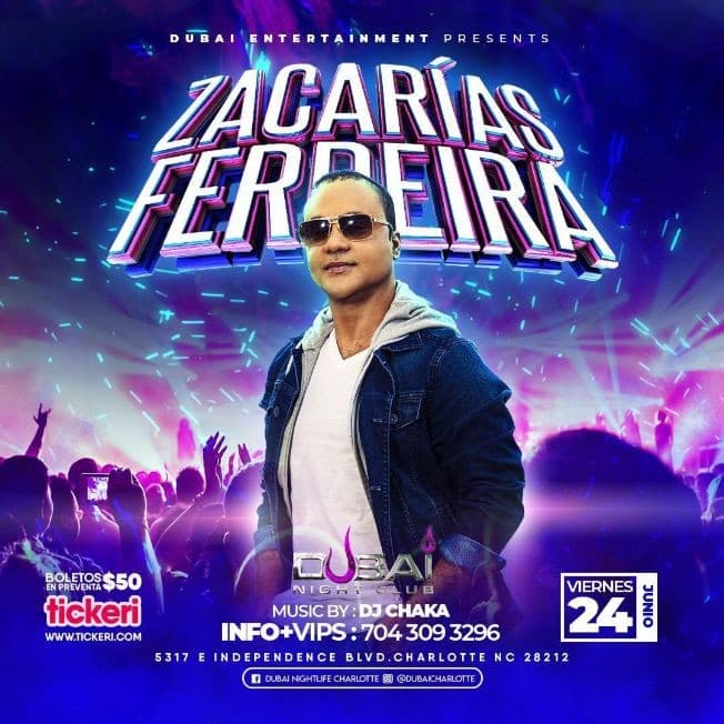 Event - ZACARIAS FERREIRA EN CONCIERTO ! CHARLOTTE NORTH CAROLINA - Charlotte, North Carolina - June 24, 2022 | concert tickets