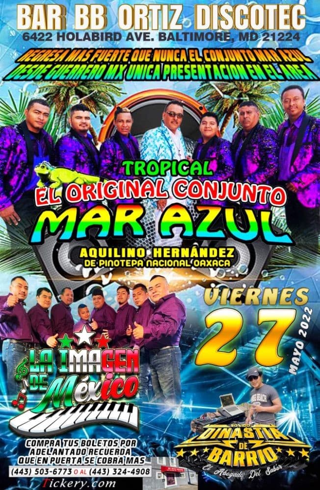 Event - Conjunto mar azul - Baltimore, Maryland - May 27, 2022 | concert tickets