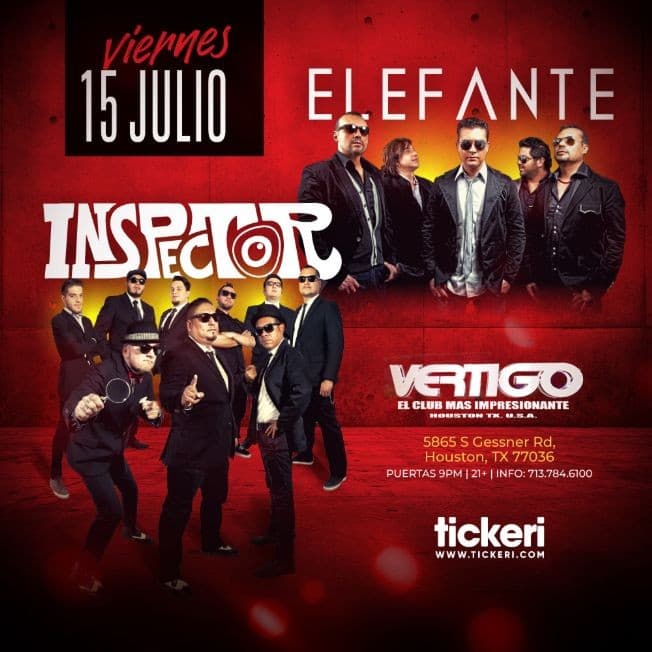 Event - INSPECTOR Y ELEFANTE EN HOUSTON - Houston, Texas - July 15, 2022 | concert tickets