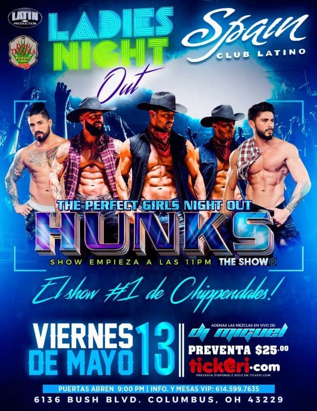 Event - THE PERFECT GIRLS NIGHT OUT "HUNKS" ! COLUMBUS OHIO - Columbus, Ohio - May 13, 2022 | concert tickets