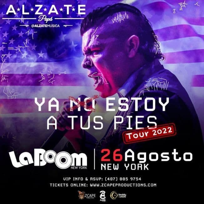 Event - ALZATE EN CONCIERTO ! QUEENS NEW YORK - Woodside, New York - August 26, 2022 | concert tickets