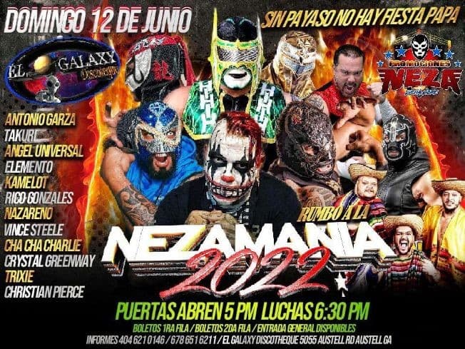 Event - RUMBO A LA NEZAMANIA 2022 - LUCHA LIBRE EN VIVO! AUSTELL GEORGIA - AUSTELL, Georgia - June 12, 2022 | concert tickets
