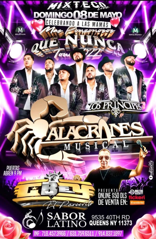 Event - ALACRANES MUSICAL ! NEW YORK - Queens, New York - May 8, 2022 | concert tickets